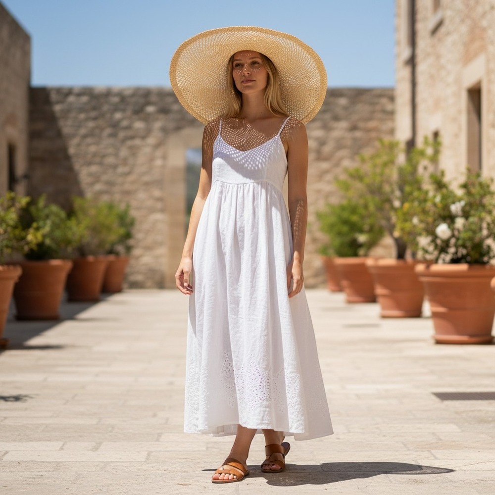 L*Space Women‎ Tan Paper Straw Wide Brim Floppy Sun Hat Boho Beach One Size